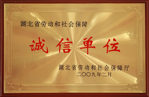 诚信单位2009